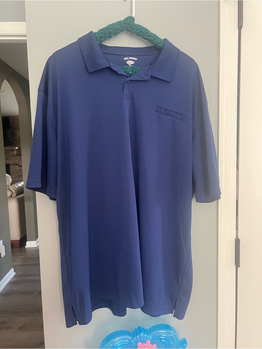 Reel Legends Blue Polo with Chest Pocket